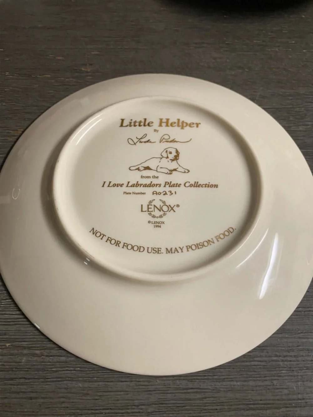 Lenox Decorative Plate with Labrador and Duck